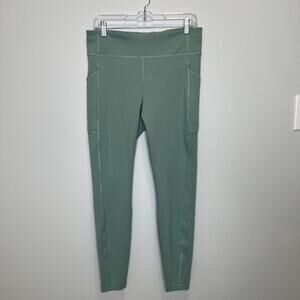 Lululemon Womens Pants Size 12 Green Joggers Leggings Athleisure Yoga Activewear